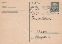 ALLEMAGNE 1933  ENTIER POSTAL/GANZSACHE/POSTAL STATIONERY  CARTE DE NÜRNBERG - Covers & Documents