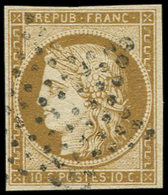 EMISSION DE 1849 - 1    10c. Bistre-jaune, Oblitéré ETOILE, TB - 1849-1850 Ceres