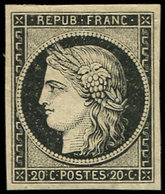 * EMISSION DE 1849 - 3    20c. Noir Sur Jaune, Inf. Ch., Très Frais Et TB. C - 1849-1850 Ceres