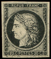 EMISSION DE 1849 - 3    20c. Noir Sur Jaune, Obl. Càd T15 De JANV 49, Frappe Légère, TB - 1849-1850 Cérès