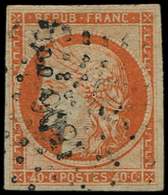 EMISSION DE 1849 - 5    40c. Orange, Oblitéré PC Trouble, TB. C - 1849-1850 Cérès