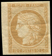 ** EMISSION DE 1849 - R1f  10c. Bistre Clair, REIMPRESSION, Bdf, TTB - 1849-1850 Ceres