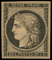 ** EMISSION DE 1849 - R3f  20c. Noir Sur Jaune, REIMPRESSION, Fraîcheur Postale, TTB - 1849-1850 Cérès