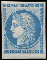 * EMISSION DE 1849 - R4d  25c. Bleu, REIMPRESSION, Bas De Feuille, Très Frais Et TB - 1849-1850 Ceres