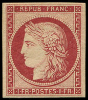 ** EMISSION DE 1849 - R6f   1f. Carmin, REIMPRESSION, Fraîcheur Postale, TTB - 1849-1850 Ceres