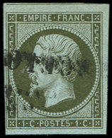 EMPIRE NON DENTELE - 11a   1c. Bronze Obl. Griffe (ESTRA)NGERO (BARCELONA), RR, TB. C - 1853-1860 Napoleon III