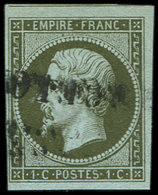 EMPIRE NON DENTELE - 11a   1c. Bronze Obl. Griffe (ESTRA)NGERO (BARCELONA), RR, TB. C - 1853-1860 Napoléon III.