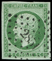 EMPIRE NON DENTELE - 12b   5c. Vert Foncé, Obl. PC 2851, TTB - 1853-1860 Napoleon III