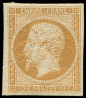 * EMPIRE NON DENTELE - 13A  10c. Bistre, Inf. Trace De Ch., Très Frais Et TB - 1853-1860 Napoleone III