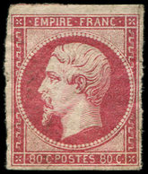 * EMPIRE NON DENTELE - 17B  80c. Rose, Gomme Partielle, B/TB - 1853-1860 Napoleon III
