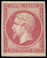 (*) EMPIRE NON DENTELE - 17B  80c. Rose, TB. C - 1853-1860 Napoleone III