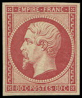 * EMPIRE NON DENTELE - R17Ah 80c. Carmin Rose, REIMPRESSION, Inf. Trace De Ch., TTB - 1853-1860 Napoléon III