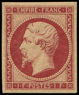 * EMPIRE NON DENTELE - R18d  1f. Carmin, REIMPRESSION, Inf. Ch., Très Frais, TTB - 1853-1860 Napoleon III