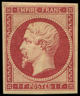 * EMPIRE NON DENTELE - R18d  1f. Carmin, REIMPRESSION, Forte Ch., TB - 1853-1860 Napoléon III