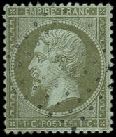 EMPIRE DENTELE - 19    1c. Olive, Obl. ANCRE, TB. C - 1862 Napoleone III