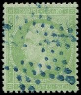 EMPIRE DENTELE - 20    5c. Vert, Obl. ETOILE BLEUE, TTB - 1862 Napoléon III