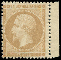 * EMPIRE DENTELE - 21   10c. Bistre, Bdf, TB - 1862 Napoléon III