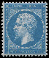 ** EMPIRE DENTELE - 22   20c. Bleu, Bien Centré Et Très Frais, TB. C - 1862 Napoleon III
