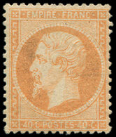 * EMPIRE DENTELE - 23   40c. Orange, Léger Pli, Gomme Légèrement Coulée, B/TB - 1862 Napoleone III