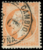EMPIRE DENTELE - 23   40c. Orange, Obl. Cachet (ADMON DE) CAMBIO, TB - 1862 Napoleon III