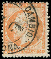 EMPIRE DENTELE - 23   40c. Orange, Obl. Cachet (ADMON DE) CAMBIO, TB - 1862 Napoléon III