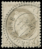 EMPIRE LAURE - 27B   4c. Gris, T II, Obl. Càd T24 THEROUANNE 31/12/71, TTB - 1863-1870 Napoleone III Con Gli Allori