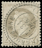 EMPIRE LAURE - 27B   4c. Gris, T II, Obl. Càd T24 THEROUANNE 31/12/71, TTB - 1863-1870 Napoléon III Lauré