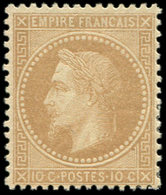 * EMPIRE LAURE - 28B  10c. Bistre, T II, TB - 1863-1870 Napoléon III Lauré