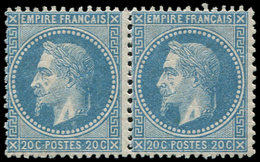 ** EMPIRE LAURE - 29A  20c. Bleu, PAIRE, TB - 1863-1870 Napoléon III Lauré