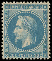 * EMPIRE LAURE - 29B  20c. Bleu, T II, Bon Centrage, Frais Et TTB - 1863-1870 Napoléon III Lauré