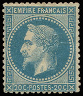 (*) EMPIRE LAURE - 29B  20c. Bleu, T II, Bon Centrage, TB - 1863-1870 Napoléon III Lauré