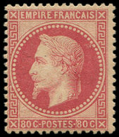 * EMPIRE LAURE - 32   80c. Rose, Qqs éclats De Gomme Dans Un Angle, Sinon TB. J - 1863-1870 Napoleone III Con Gli Allori