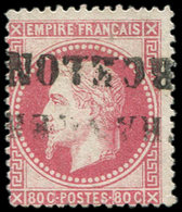 EMPIRE LAURE - 32   80c. Rose, Obl. ( EST) RANGERO (BA)RCELONA, R Et TB. C - 1863-1870 Napoléon III Lauré