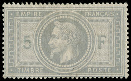 * EMPIRE LAURE - 33    5f. Violet-gris, Frais Et TB. C Et Br - 1863-1870 Napoléon III Lauré