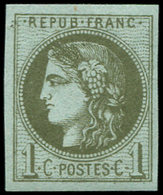 ** EMISSION DE BORDEAUX - 39A   1c. Olive, R I, Fraîcheur Postale, TB - 1870 Emission De Bordeaux