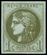 ** EMISSION DE BORDEAUX - 39B   1c. Olive, R II, Belles Marges, Frais Et TTB - 1870 Bordeaux Printing