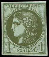 * EMISSION DE BORDEAUX - 39B   1c. Olive, R II, Frais Et TB - 1870 Emission De Bordeaux