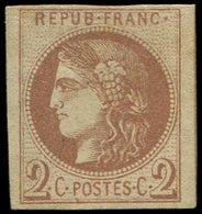 * EMISSION DE BORDEAUX - 40Aa  2c. Chocolat, R I, Pos. 9, TB. Br - 1870 Bordeaux Printing