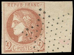 EMISSION DE BORDEAUX - 40B   2c. Brun-rouge, R II, Bdf, Obl. ETOILE, Superbe. J - 1870 Emission De Bordeaux