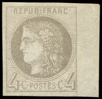 ** EMISSION DE BORDEAUX - 41B   4c. Gris, R II, Petit Bdf, TTB/Superbe - 1870 Bordeaux Printing