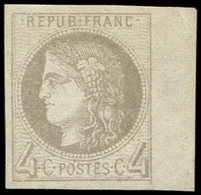 ** EMISSION DE BORDEAUX - 41B   4c. Gris, R II, Petit Bdf, TTB/Superbe - 1870 Emission De Bordeaux