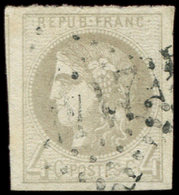 EMISSION DE BORDEAUX - 41B   4c. Gris, R II, Obl. GC 2145, Belles Marges, Amorce De Voisin à Gauche, TB/TTB - 1870 Emissione Di Bordeaux