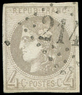 EMISSION DE BORDEAUX - 41B   4c. Gris, R II, Obl. GC 214(5), TB/TTB - 1870 Emissione Di Bordeaux