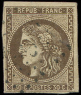 EMISSION DE BORDEAUX - 47   30c. Brun, Oblitéré Amb., TB - 1870 Emission De Bordeaux