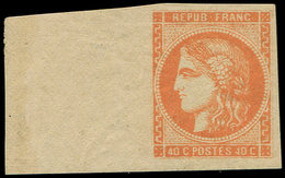 ** EMISSION DE BORDEAUX - 48   40c. Orange, Grand Bdf, Superbe. Br - 1870 Emissione Di Bordeaux