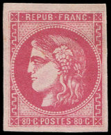 * EMISSION DE BORDEAUX - 49   80c. Rose, Nuance Vive, Frais Et TB - 1870 Bordeaux Printing