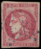 EMISSION DE BORDEAUX - 49   80c. Rose, Obl. ETOILE BLEUE, TB. J - 1870 Emissione Di Bordeaux