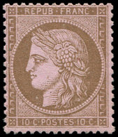 * CERES DENTELE - 58   10c. Brun Sur Rose, Inf. Trace De Ch., TB. C - 1849-1876: Période Classique