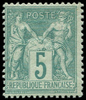 ** TYPE SAGE - 64    5c. Vert T I, TB - 1876-1878 Sage (Tipo I)