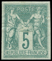 * TYPE SAGE - 64a   5c. Vert, T I, NON DENTELE, TB - 1876-1878 Sage (Type I)